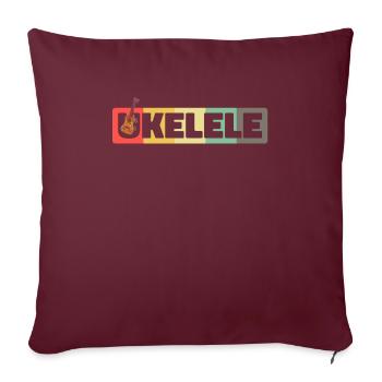 Ukulele Cool - Sofakissenbezug 45 x 45 cm - Burgunderrot - Vorne