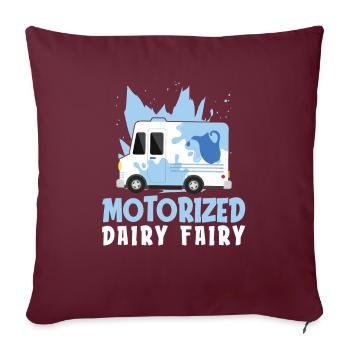 Lait de vache Panier de lait de fée - Housse de coussin décorative 45 x 45 cm - bordeaux - Devant
