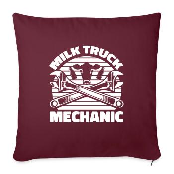 Camion de lait de vache - Housse de coussin décorative 45 x 45 cm - bordeaux - Devant