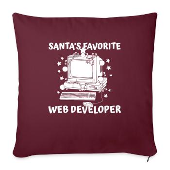 Web Entwickler Webdeveloper - Sofakissenbezug 45 x 45 cm - Burgunderrot - Vorne