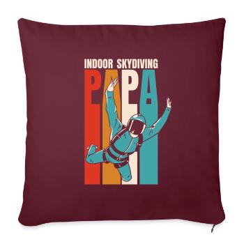Parachutisme intérieur frais Indoor Fallschirmspringen - Housse de coussin décorative 45 x 45 cm - bordeaux - Devant