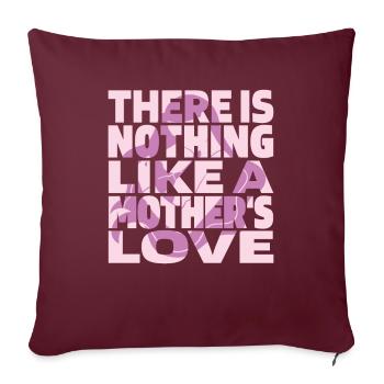 Maman Mère Amour - Housse de coussin décorative 45 x 45 cm - bordeaux - Devant