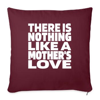 Maman Mère Amour - Housse de coussin décorative 45 x 45 cm - bordeaux - Devant