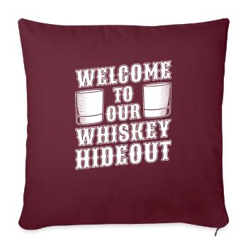 Whisky Whiskey - Sofakissenbezug 45 x 45 cm - Burgunderrot - Vorne