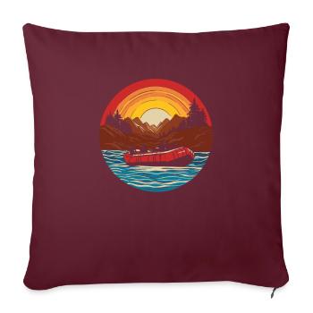 Rafting Sun - Housse de coussin décorative 45 x 45 cm - bordeaux - Devant