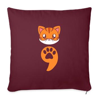 Psychologue Psychologue Mignon - Housse de coussin décorative 45 x 45 cm - bordeaux - Devant