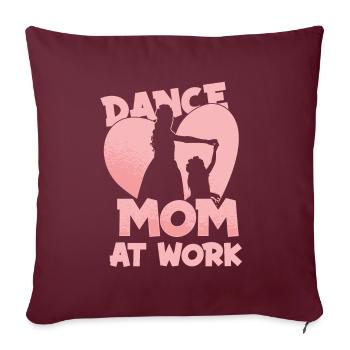 Maman Mère Amour Danse Mère - Housse de coussin décorative 45 x 45 cm - bordeaux - Devant