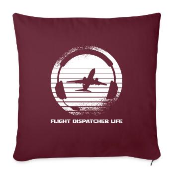 Distributeur de vols du centre de contrôle des appels d’urgence - Housse de coussin décorative 45 x 45 cm - bordeaux - Devant