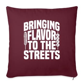 Corndog de rue - Housse de coussin décorative 45 x 45 cm - bordeaux - Devant