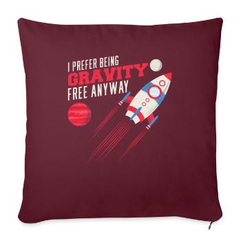 espace, espace, fusée, colonisation de l’espace - Housse de coussin décorative 45 x 45 cm - bordeaux - Devant