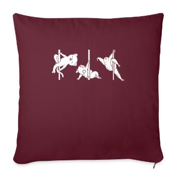 Pole Dance Koala Ours - Housse de coussin décorative 45 x 45 cm - bordeaux - Devant