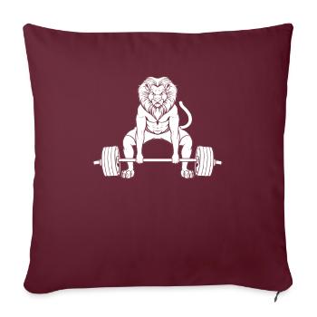 Powerlifting Powerlifter Leo - Housse de coussin décorative 45 x 45 cm - bordeaux - Devant