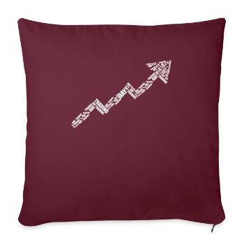 Day Trading Day Trader Pfeil - Sofakissenbezug 45 x 45 cm - Burgunderrot - Vorne