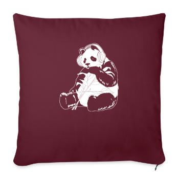K Pop Kpop Korean Pop Panda - Sofakissenbezug 45 x 45 cm - Burgunderrot - Vorne