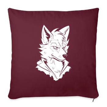 Furries Fandom Fursuits - Housse de coussin décorative 45 x 45 cm - bordeaux - Devant