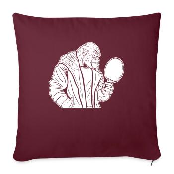 Tischtennis Pingpong - Sofakissenbezug 45 x 45 cm - Burgunderrot - Vorne