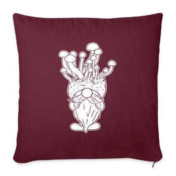 Cueilleur de champignons - Housse de coussin décorative 45 x 45 cm - bordeaux - Devant