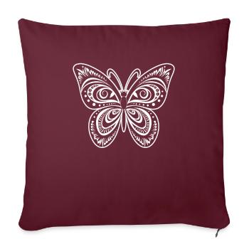 Schmetterling Tribal Butterfly - Housse de coussin décorative 45 x 45 cm - bordeaux - Devant