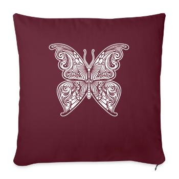 Schmetterling Tribal Butterfly - Housse de coussin décorative 45 x 45 cm - bordeaux - Devant