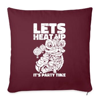 Année du Dragon 2024 - Housse de coussin décorative 45 x 45 cm - bordeaux - Devant