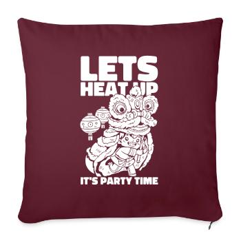 Année du Dragon 2024 - Housse de coussin décorative 45 x 45 cm - bordeaux - Devant
