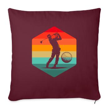 Golf Golfer Golfen - Sofakissenbezug 45 x 45 cm - Burgunderrot - Vorne