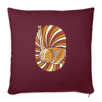 Golf Golfer Golfen - Sofakissenbezug 45 x 45 cm - Burgunderrot - Vorne