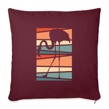 Flamant - Housse de coussin décorative 45 x 45 cm - bordeaux - Devant
