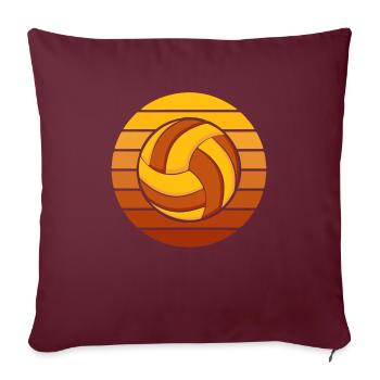 Volley-ball Volley-ball - Housse de coussin décorative 45 x 45 cm - bordeaux - Devant