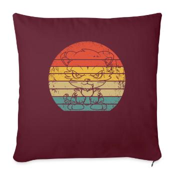 Tigre - Housse de coussin décorative 45 x 45 cm - bordeaux - Devant