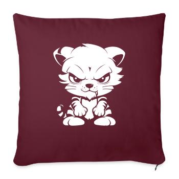 Tigre - Housse de coussin décorative 45 x 45 cm - bordeaux - Devant