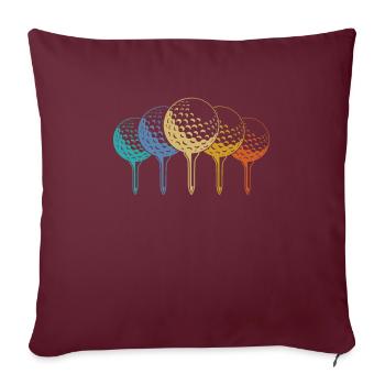Golf Golfer Golfen - Sofakissenbezug 45 x 45 cm - Burgunderrot - Vorne