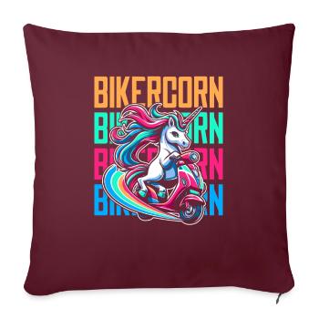 Scooter Licorne Scootercorn - Housse de coussin décorative 45 x 45 cm - bordeaux - Devant