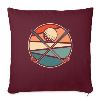 Golf Golfer Golfen - Sofakissenbezug 45 x 45 cm - Burgunderrot - Vorne