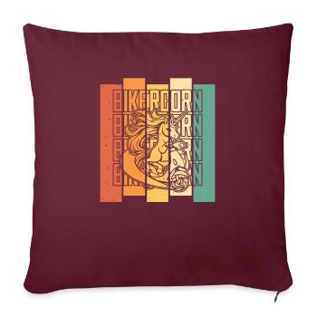 Scooter Licorne Scootercorn - Housse de coussin décorative 45 x 45 cm - bordeaux - Devant
