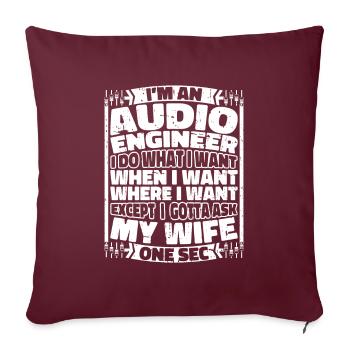 Ingénieur du son Ingénieur du son - Housse de coussin décorative 45 x 45 cm - bordeaux - Devant