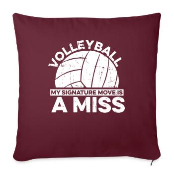 Volley-ball Volley-ball - Housse de coussin décorative 45 x 45 cm - bordeaux - Devant