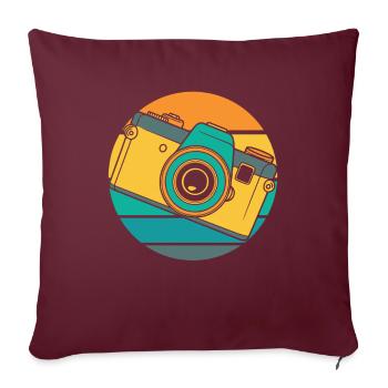 Fotograf Fotografie Kamera - Sofakissenbezug 45 x 45 cm - Burgunderrot - Vorne