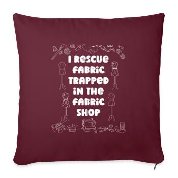 Machine à coudre Machine à coudre - Housse de coussin décorative 45 x 45 cm - bordeaux - Devant