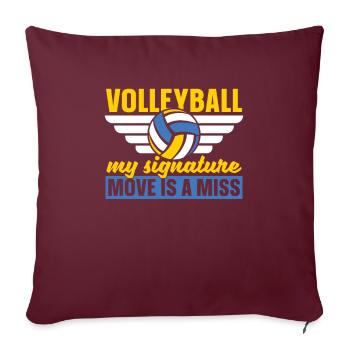 Volley-ball Volley-ball - Housse de coussin décorative 45 x 45 cm - bordeaux - Devant