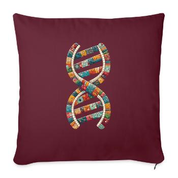 Quilting C’est dans mon ADN - Housse de coussin décorative 45 x 45 cm - bordeaux - Devant