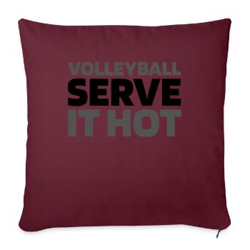 Volley-ball Volley-ball - Housse de coussin décorative 45 x 45 cm - bordeaux - Devant