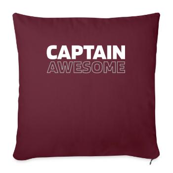 Voilier Voilier Ancre Voile - Housse de coussin décorative 45 x 45 cm - bordeaux - Devant