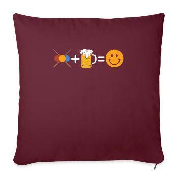 Billard Bier - Sofakissenbezug 45 x 45 cm - Burgunderrot - Vorne