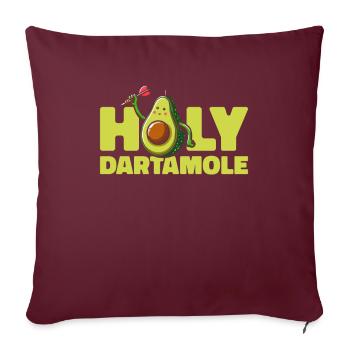 Dart Dartspieler Avocado Holy Dartamole - Sofakissenbezug 45 x 45 cm - Burgunderrot - Vorne