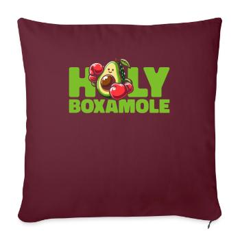 Boxen Boxer Avocado Holy Boxamole - Sofakissenbezug 45 x 45 cm - Burgunderrot - Vorne