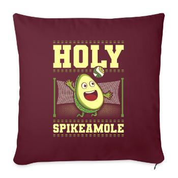 Volleyball Volleyballer Avocado Holy Spikeamole - Sofakissenbezug 45 x 45 cm - Burgunderrot - Vorne