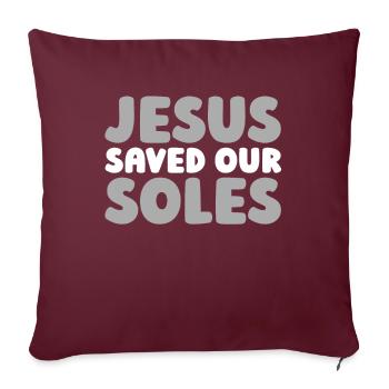 Baskets Christian - Housse de coussin décorative 45 x 45 cm - bordeaux - Devant