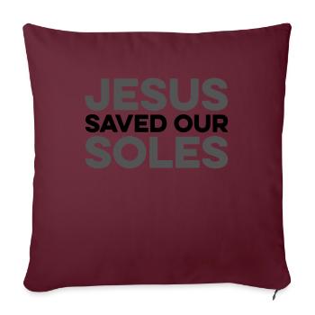 Baskets Christian - Housse de coussin décorative 45 x 45 cm - bordeaux - Devant