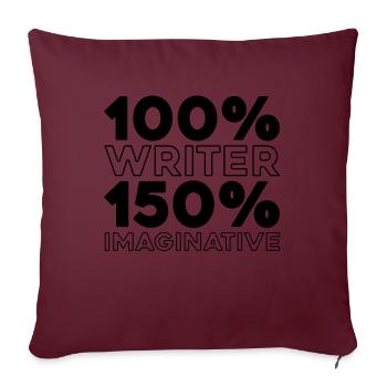 Écrivain Auteur - Housse de coussin décorative 45 x 45 cm - bordeaux - Devant